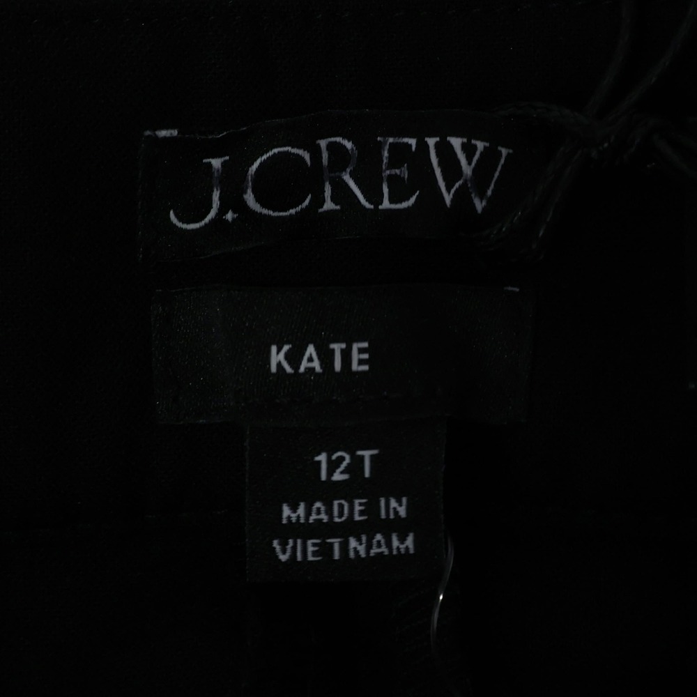 J.Crew Kate Straight Leg Pants Women 12Tall Black Workwear Professional $138 NWT - Picture 2 of 16